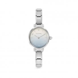 Time Oval Watch Sunray Fade Pastel Blue 076038/037