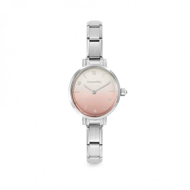 Nomination Time Oval Watch Sunray Fade Pastel Pink 076038/036