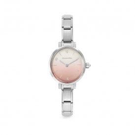 Time Oval Watch Sunray Fade Pastel Pink 076038/036
