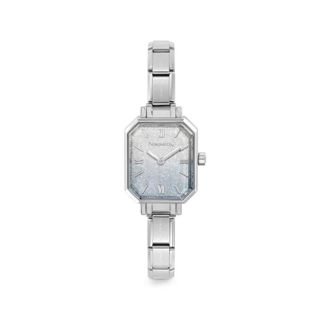 Nomination Time Paris Watch Fade Glitter Light Blue-Silver Dial 076037/035
