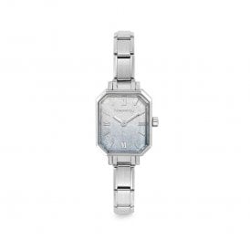 Time Paris Watch Fade Glitter Light Blue-Silver Dial 076037/035