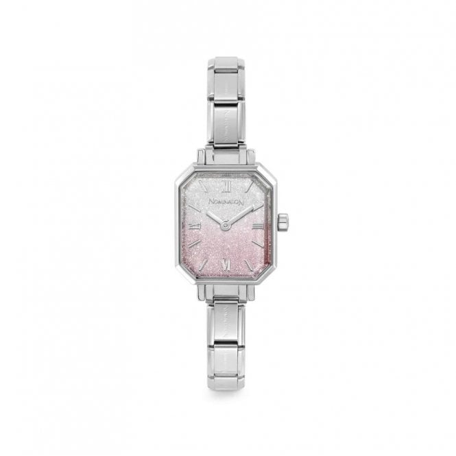 Nomination Time Paris Watch Fade Glitter Pink-Silver Dial 076037/034
