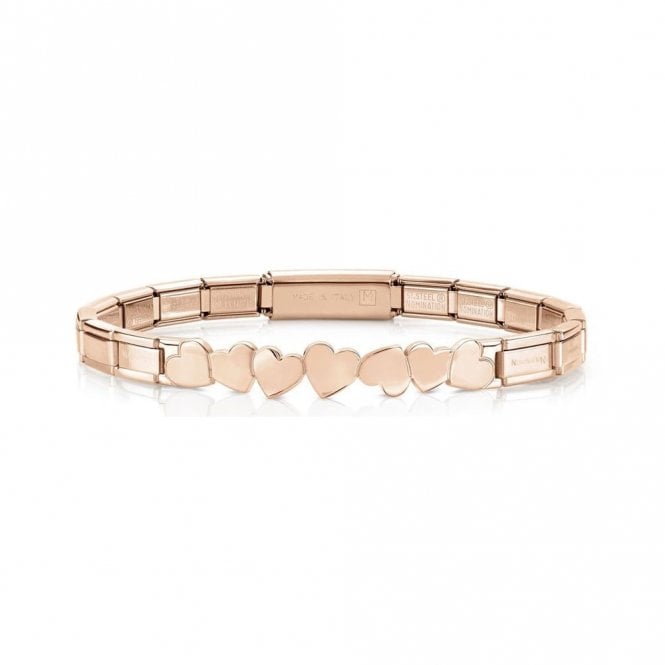 Nomination Trendsetter Rose Gold Hearts Smarty Bracelet 021111-002