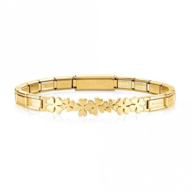 Nomination Trendsetter Yellow Gold PVD Clovers Smarty Bracelet 021111/007 