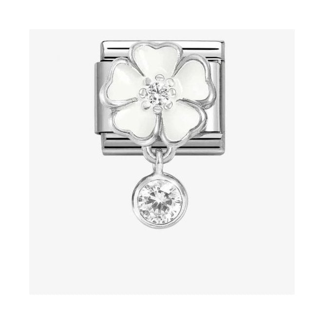 Nomination WHITE FLOWER & CZ 331814/06