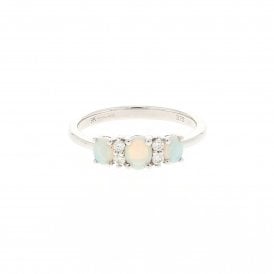9ct White Gold Diamond Ring