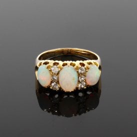 Victorian Diamond Dress 18ct Yellow Gold Ring