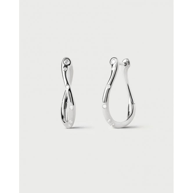 PDPAOLA Air Silver Mini Hoop Earrings AR02-F52-U
