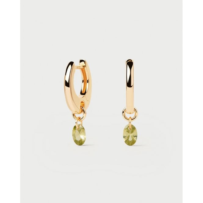 PDPAOLA Green Lily Hoop Earrings AR01-B91-U YGP