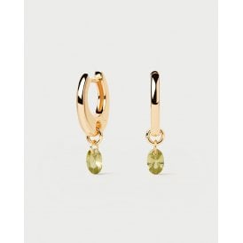 Green Lily Hoop Earrings AR01-B91-U YGP