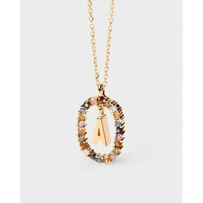 PDPAOLA Letter A Necklace CO01-260-U YGP
