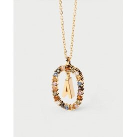 Letter A Necklace CO01-260-U YGP