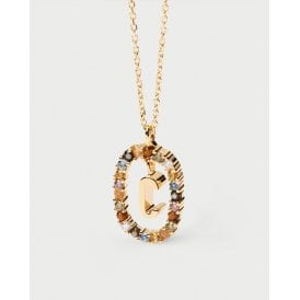 Letter C Necklace CO01-262-U YGP