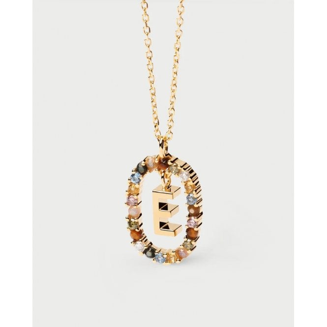 PDPAOLA Letter E Necklace CO01-264-U YGP