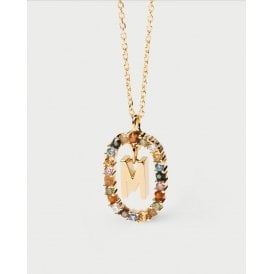 Letter M Necklace CO01-272-U YGP
