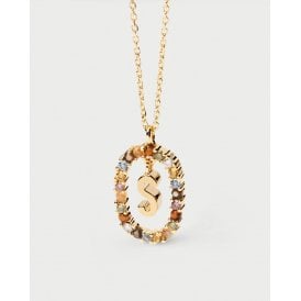 Letter S Necklace CO01-278-U YGP