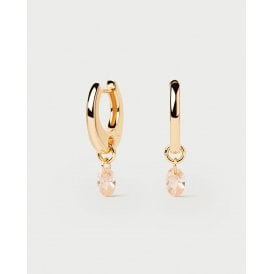 Peach Lily Hoop Earrings AR01-B93-U YGP