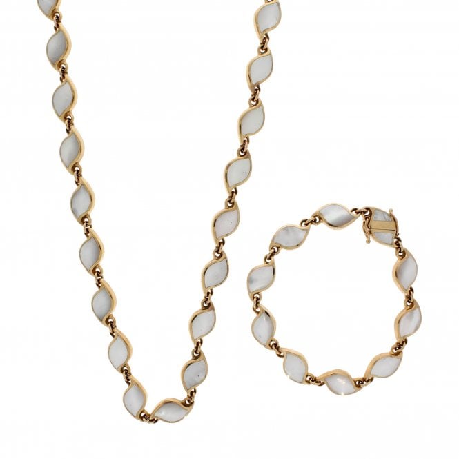 Pearl 9ct MOP Necklace & Bracelet 