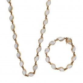 9ct MOP Necklace & Bracelet 