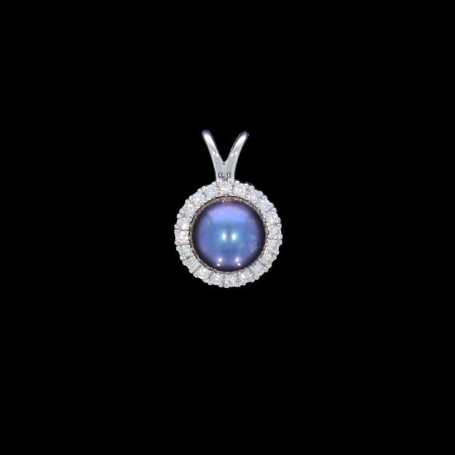 Pearl 9ct White Gold Pendant 
