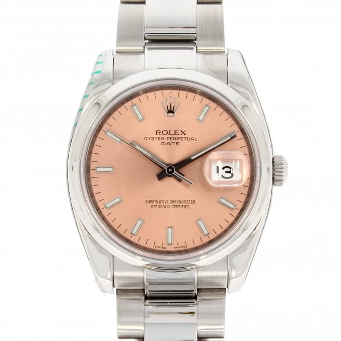 Rolex Datejust Midi Salmon Pink Dial Circa 2008 115200