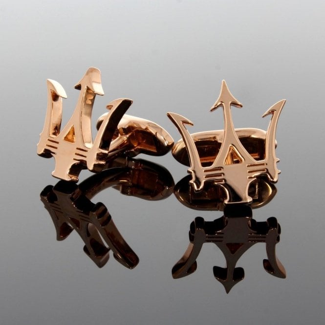 Trident Rose Gold Vermeil over Solid Silver Cufflinks
