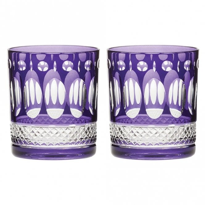 Royal Scot Crystal Pair of Belgravia Tumbler Purple (BELAMB2LT)