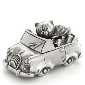Boy Teddy In Car Tooth Box (6514R)
