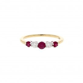0.40 Carat with 0.22ct Diamonds 18ct Yellow Gold Ring