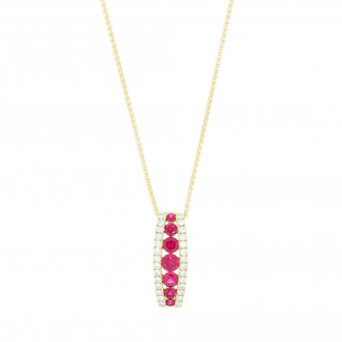Ruby 18CT Yellow Gold Pendant