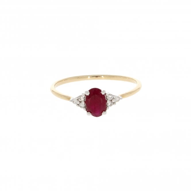 Ruby 9ct Yellow Gold Ring 