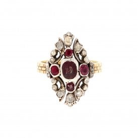 Vintage 18ct Yellow Gold Diamond Ring