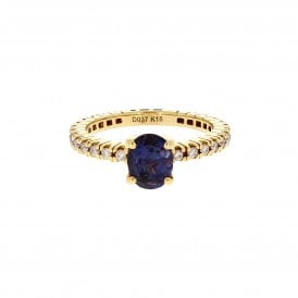 0.34 Carat with 0.37ct Diamonds 18ct Yellow Gold Ring