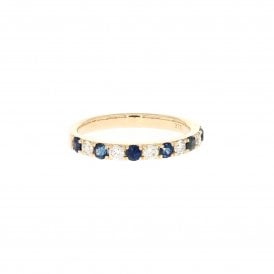 0.41 Carat 0.24ct Diamond 9ct Yellow Gold Eternity Ring