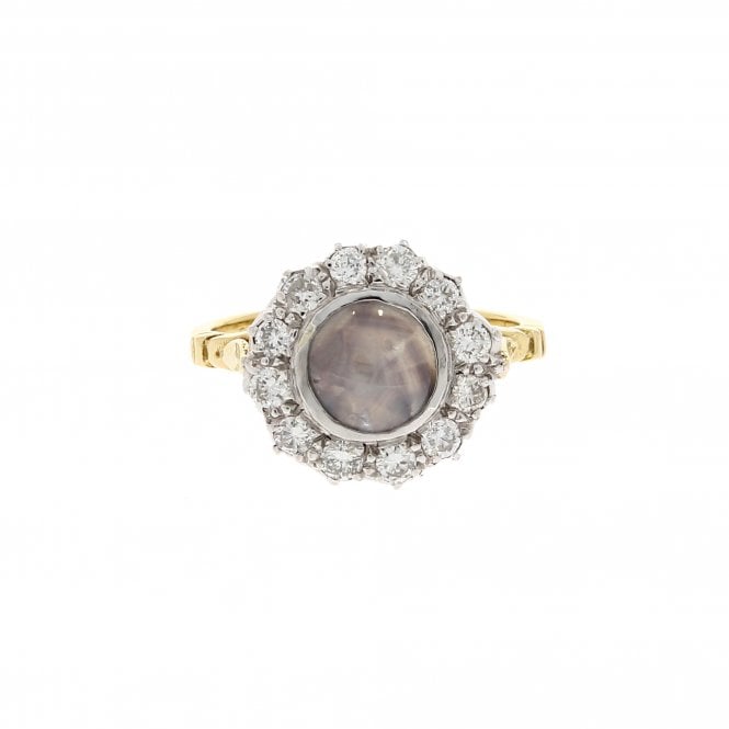 Sapphire 18ct Yellow Gold Star Cluster Ring