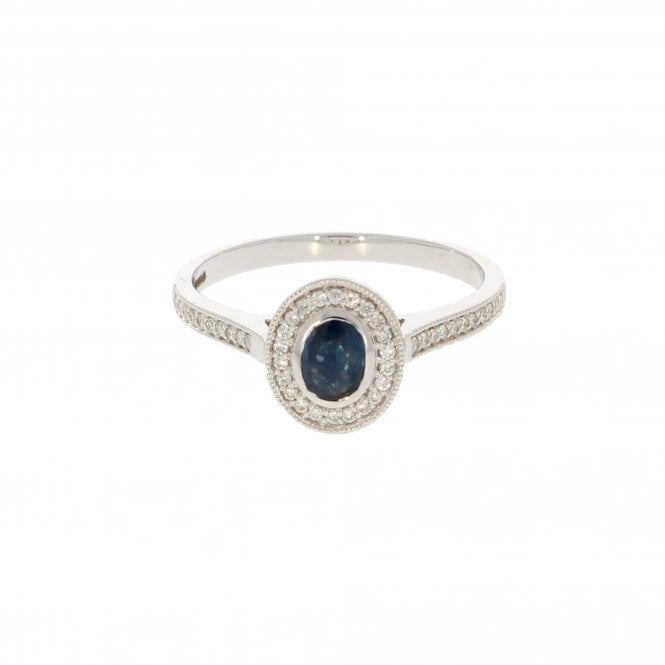 Sapphire 9ct White Gold Ring 