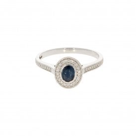 9ct White Gold Ring 