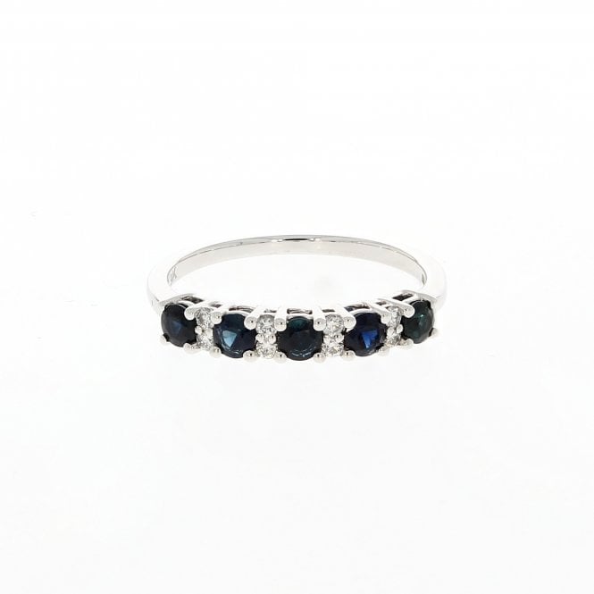 Sapphire 9ct Yellow Gold Diamond Ring