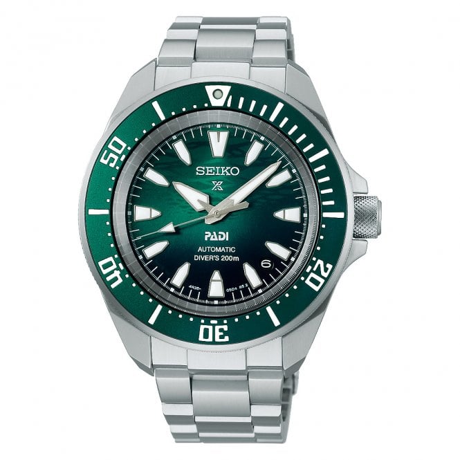 Seiko Prospex PADI 60th Anniversary 4R Compact Mechanical Diver’s Watch Underwater Green SRPL53
