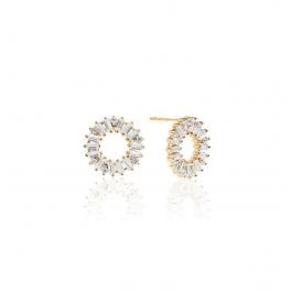 Antella Circolo 18k Gold Plated White Zirconia SJ-E0324-CZ