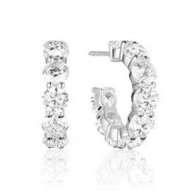 Belluno Creolo White Zirconia Earrings  SJ-E42115-CZ
