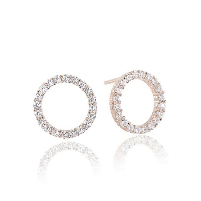 Sif Jakobs Biella Uno Rose Gold Plated Earrings SJ-E338-CZ(RG)