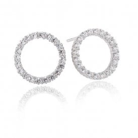 Biella Uno White Zirconia Earrings SJ-E338-CZ 