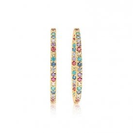 Bovalino 18k Gold Plated Multicoloured Zirconia SJ-E1790-XCZ