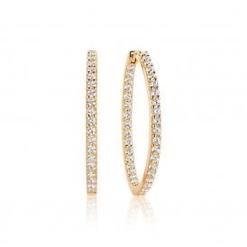 Bovalino Hoop Earrings SJ-E1790-CZ(YG)