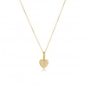 Caro Heart Pendant & Chain  SJ-P72356-CZ