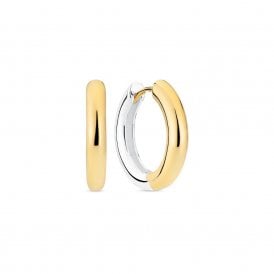Carrara Pianura Hoop Earrings Medium SJ-E2471-2YG