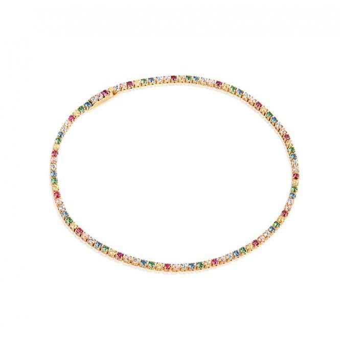 Sif Jakobs Ellera 18k Gold Plated Multicoloured Zirconia Bracellet SJ-B2869-XCZ 