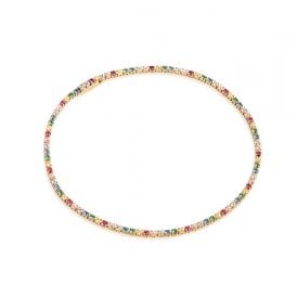 Ellera 18k Gold Plated Multicoloured Zirconia Bracellet SJ-B2869-XCZ 