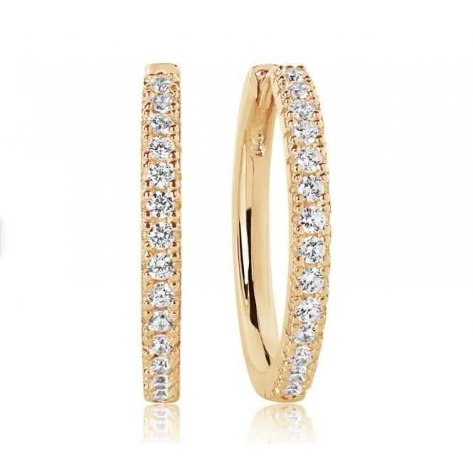 Sif Jakobs ELLERA GRAND YELLOW GOLD WCZ EARRINGS SJ-E2869-CZ 